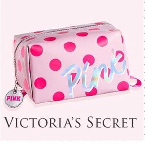 VS PINK COCO DOT LARGE 💄 MAKEUP BAG